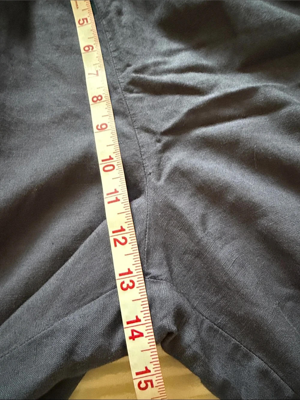 H&M Linen Blend Wide Leg Pants Pockets Drawstring Elastic Airy Flowy Navy S